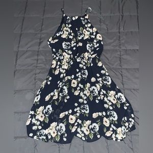 Navy Floral Dress